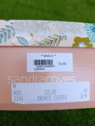 Sandalias piel bronce T.39