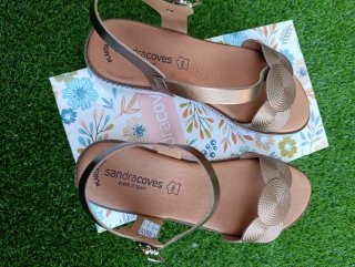 Sandalias piel bronce T.39