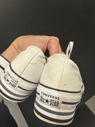 Converse plataforma beige/blanco