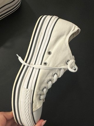 Converse plataforma beige/blanco