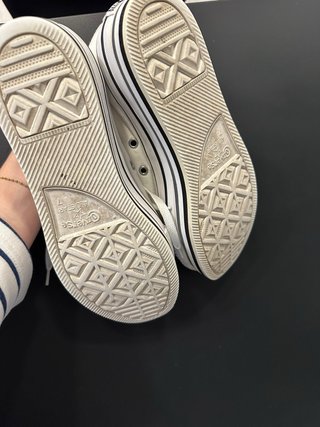 Converse plataforma beige/blanco