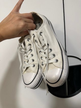 Converse plataforma beige/blanco