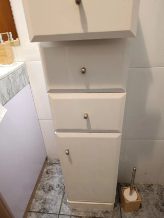 Mueble de baño mármol y madera