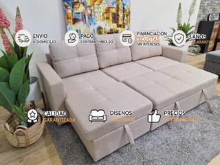 Sofá cama chaise longue con arcón