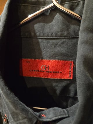Camisa Carolina Herrera T 15 1/2 Negra