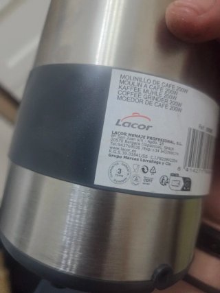 Molinillo Café Lacor Inox 200W