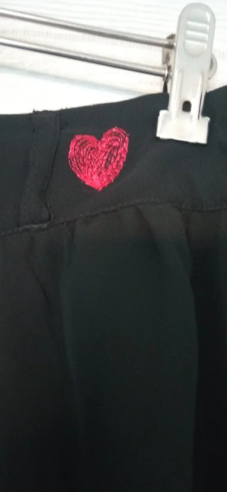 Desigual ‼️ Falda Negra Estampado Corazón Mujer M
