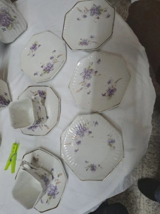 Juego de té de cerámica antiguo