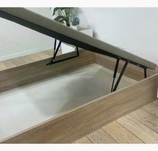 Canape Cama 90cm Madera y Tela