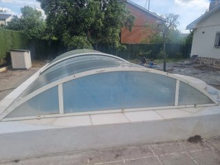 Cubierta telescópica ABRISUD desmontable piscina