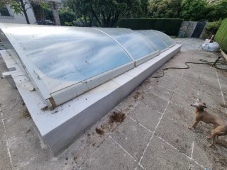 Cubierta telescópica ABRISUD desmontable piscina