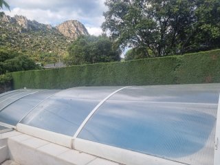 Cubierta telescópica ABRISUD desmontable piscina