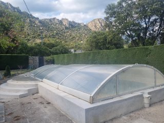 Cubierta telescópica ABRISUD desmontable piscina