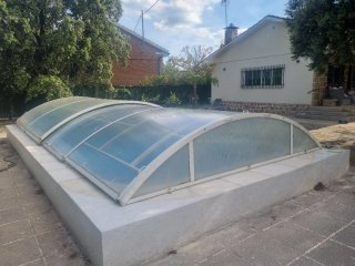 Cubierta telescópica ABRISUD desmontable piscina