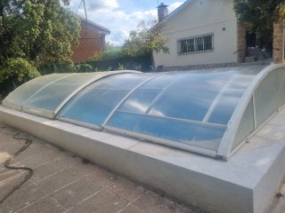 Cubierta telescópica ABRISUD desmontable piscina