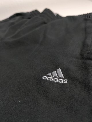 Pantalon Chandal Adidas Negro Recto Cremallera Y2K