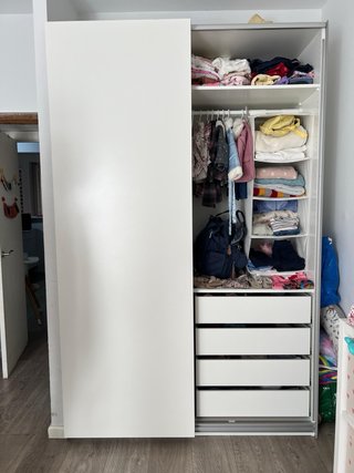 Armario corredero blanco Ikea Hasvik/Pax/Skub