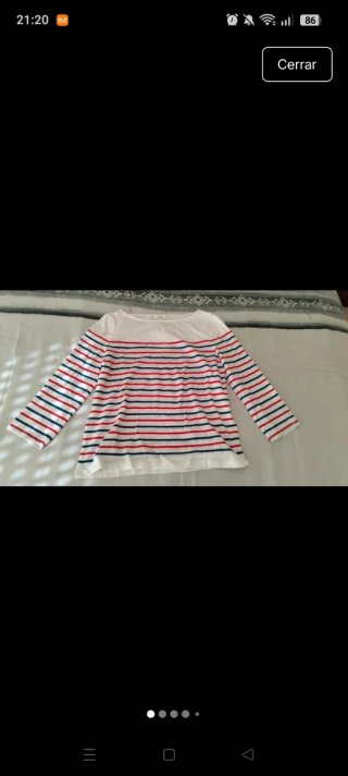 Camiseta Mango cuello barco rayas