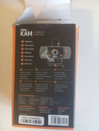 Webcam Krom 1080p HD con Microfono