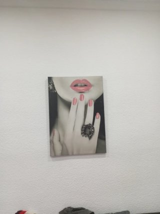Cuadro Decorativo Labios y Manos