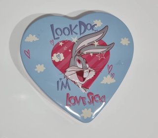2x1 Estuche metálico corazón Bugs Bunny Snoopy Reg