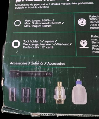 Llave de impacto neumática Parkside PDSS 850 A1