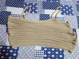 Top vintage beige/oro