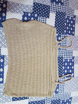 Top vintage beige/oro