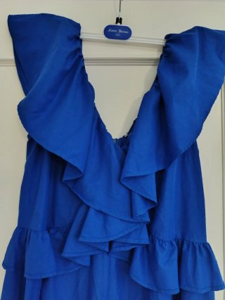 Vestido azul con volantes GANGA NEGOCIABLE