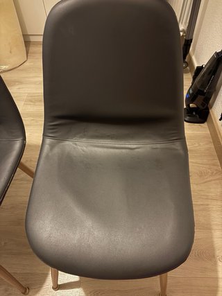 4 Sillas Piel Sintética Gris