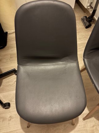 4 Sillas Piel Sintética Gris