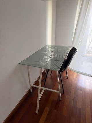 Escritorio moderno cristal diseño hojas