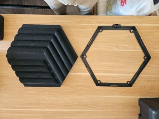 Paneles Acústicos Hexagonales Negros