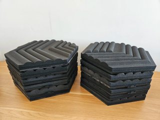 Paneles Acústicos Hexagonales Negros