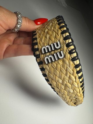 Diadema  Beige y Negra 5 cms
