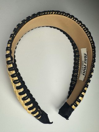Diadema  Beige y Negra 5 cms
