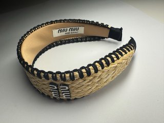 Diadema  Beige y Negra 5 cms
