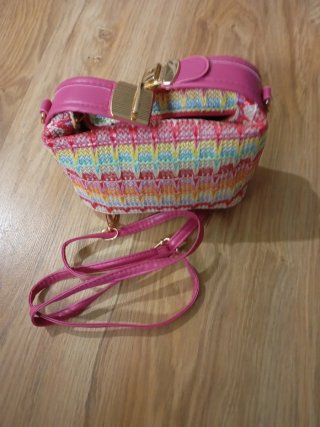 Bolso bandolera Rafia tejida