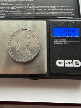8 Reales Fernando VII 1814 Lima