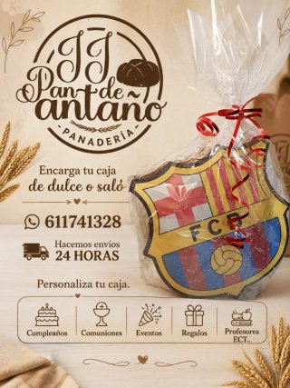 Caja de madera FCB - Escudo del Barça Rellena