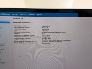 MacBook Air 15 M2 (2023) 8GB/256GB Plata