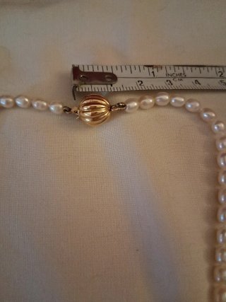 Gargantilla Perlas de Río. Broche de oro. Vintage