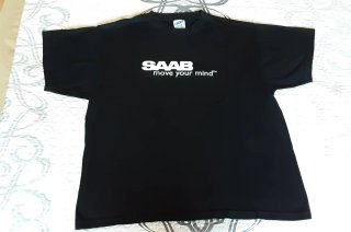 3 Camisetas Saab Algodón Negras, Originales