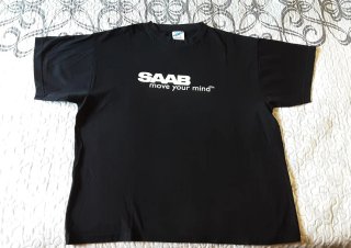 3 Camisetas Saab Algodón Negras, Originales