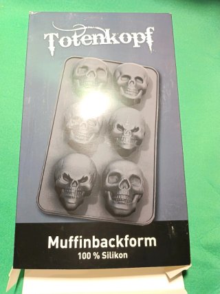 Stampo Muffin Silicone Teschio