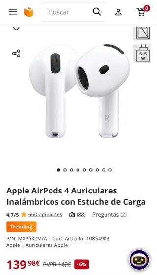 Airpods 4 Nuevos Blancos