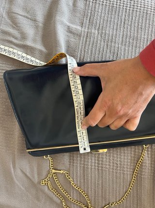 Pochette in vera pelle blu