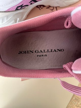 Scarpe donna bianche e rosa John Galliano Paris