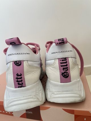Scarpe donna bianche e rosa John Galliano Paris