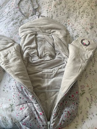 Saco para carrito de bebé gris estrellas
